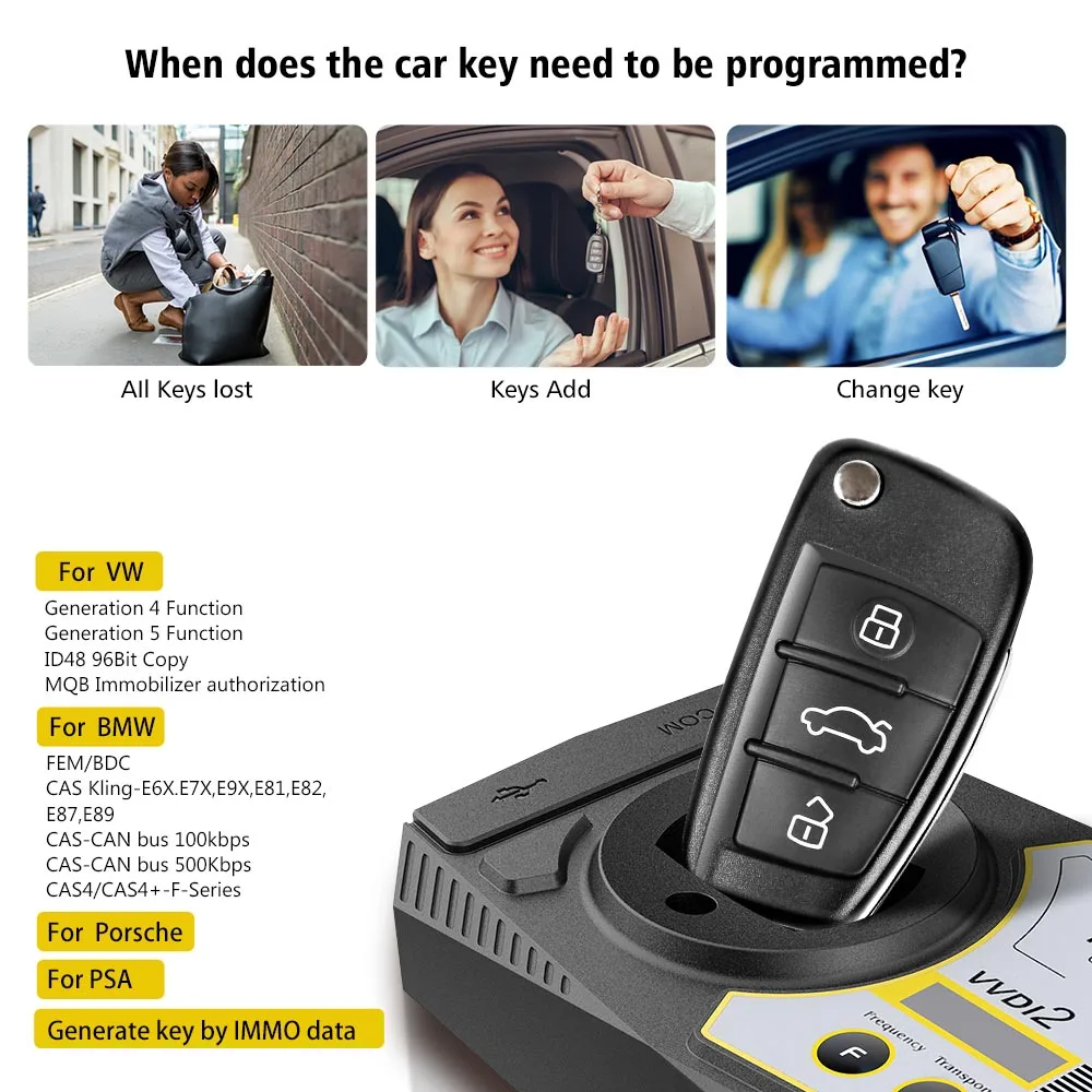 Полный комплект Xhorse VVDI2 V6.8.2 с OBD48 + 96 бит 48 Клон MQB Фем/BDC для BMW 13 разрешениями| |