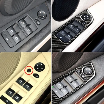 

4Pcs For BMW E90 E93 3 Series 05-12 LHD Car Interior Carbon Fiber Door Window Switch Panel Cover Trim Car Styling Accessories