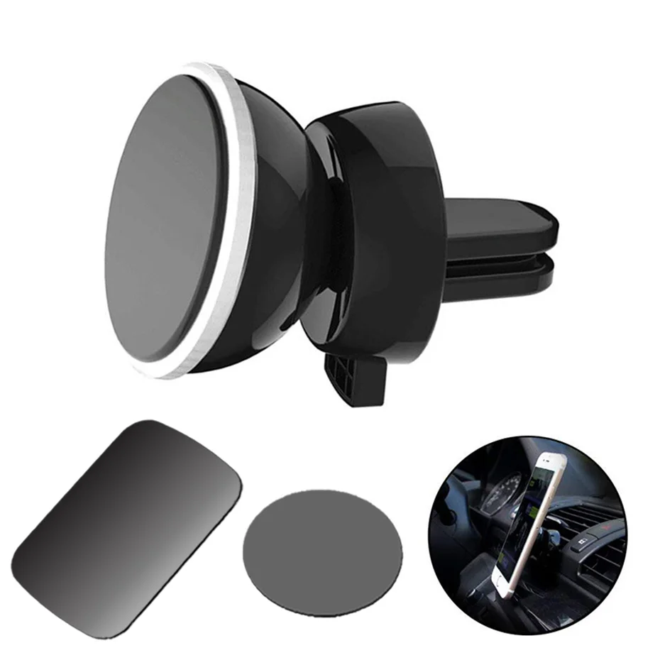 

Universal Smartphone Car GPS Bracket Air Vent Mount Magnetic Stand hoder with 2pcs plates Phone Holder Car Styling Tools