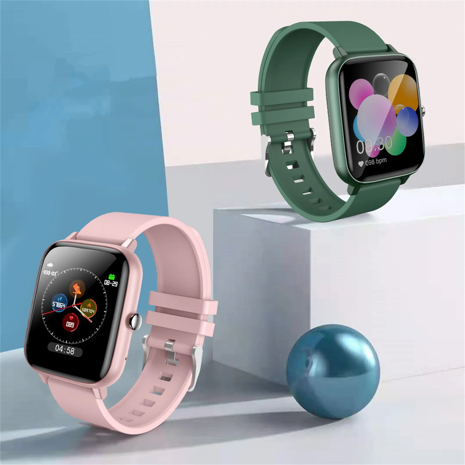 2021 P6 Smart Watch Men Support Bluetooth Call Custom Dial Sports