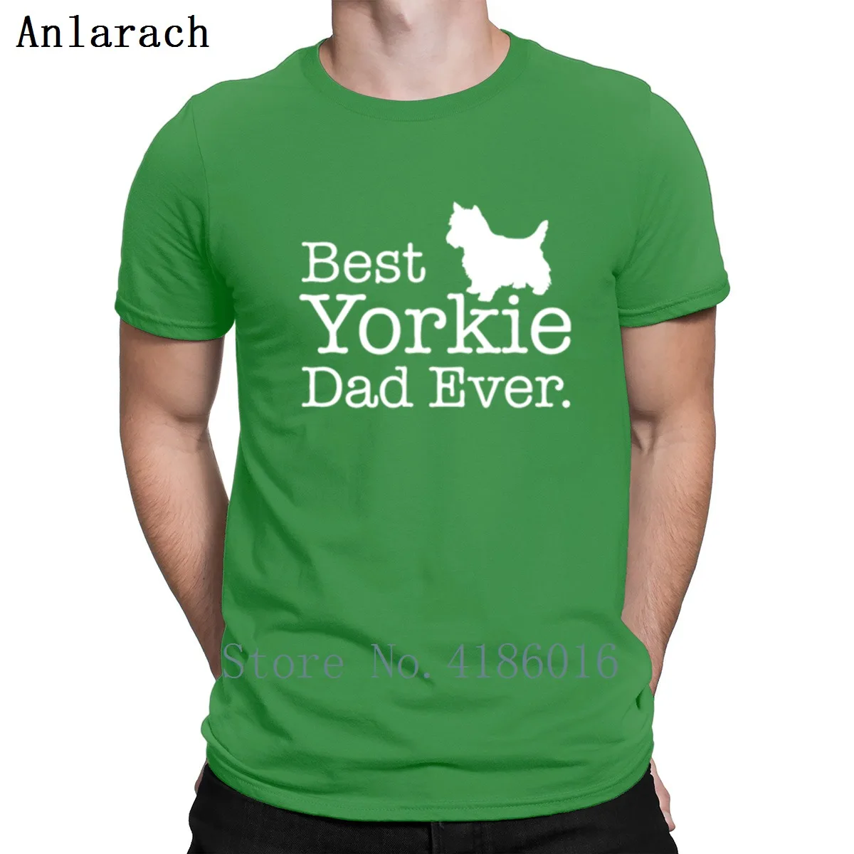 Футболка с надписью "Best jorkie Dad Ever", винтажный Размер, S-3xl, поп-топ, футболка, хлопок, Мужская футболка, новинка, комическая футболка - Цвет: Green
