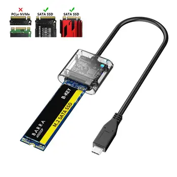 

M.2 NGFF to Type-C M.2 SSD Enclosure Adapter, External SSD Enclosure SATA Based M.2 2280/2260/2242/2230 SSD Hard Drive Enclosure