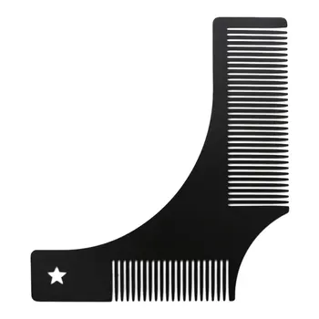 

1Pc Men Beard Shaping Styling Template Ruler Combs Appearance Moustache Moulding Hairdressing Plastic Beard Hair Comb