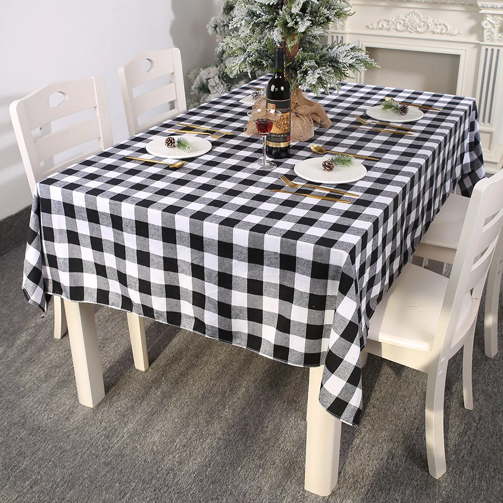 

New Christmas Table Cloth Dining Table Cover Home decoration magenta black tablecloth home atmosphere layout table mat table mat