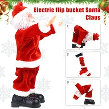 Рождественский Санта-Клаус, электронная игрушка, Музыкальная кукла, Рождественский Декор, украшение