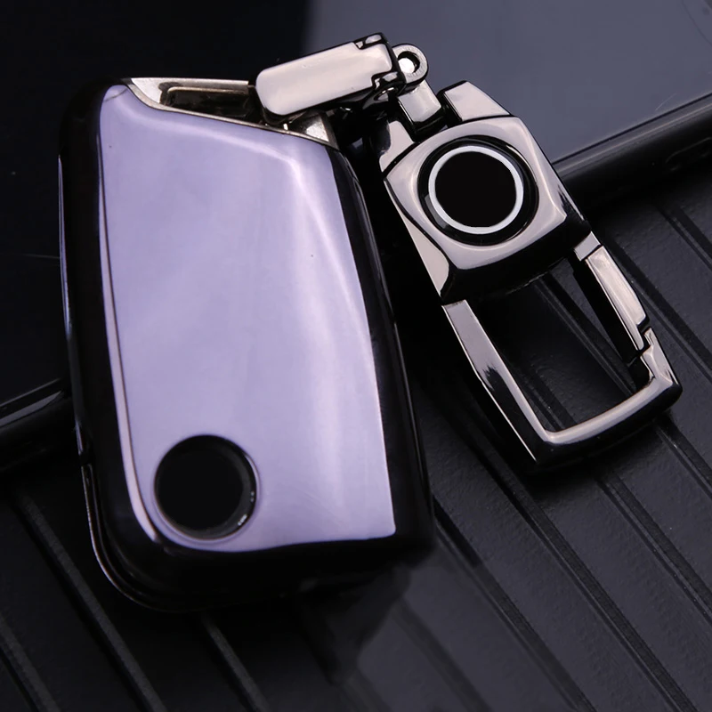 

Hook Car Key Fob Cover Case Protector Bag Suitable For Volkswage for VW Golf 7 mk7 Tiguan suit for Octavia lll car Accessories