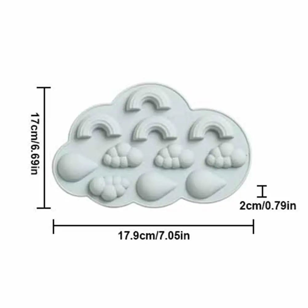 3D Радуга облако капли дождя силиконовые формы Sugarcraft тиснёный помадный торт украшения инструменты глина конфеты шоколадная мастика формы