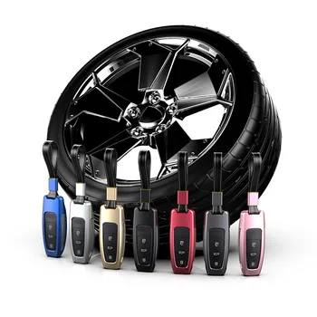 

Luxury Car Keychain Keyring Protector Smart Car Key Case Shell Key Cover For Audi A6L A7 A8 Q8 2018 2019 Car Key bag Car Styling