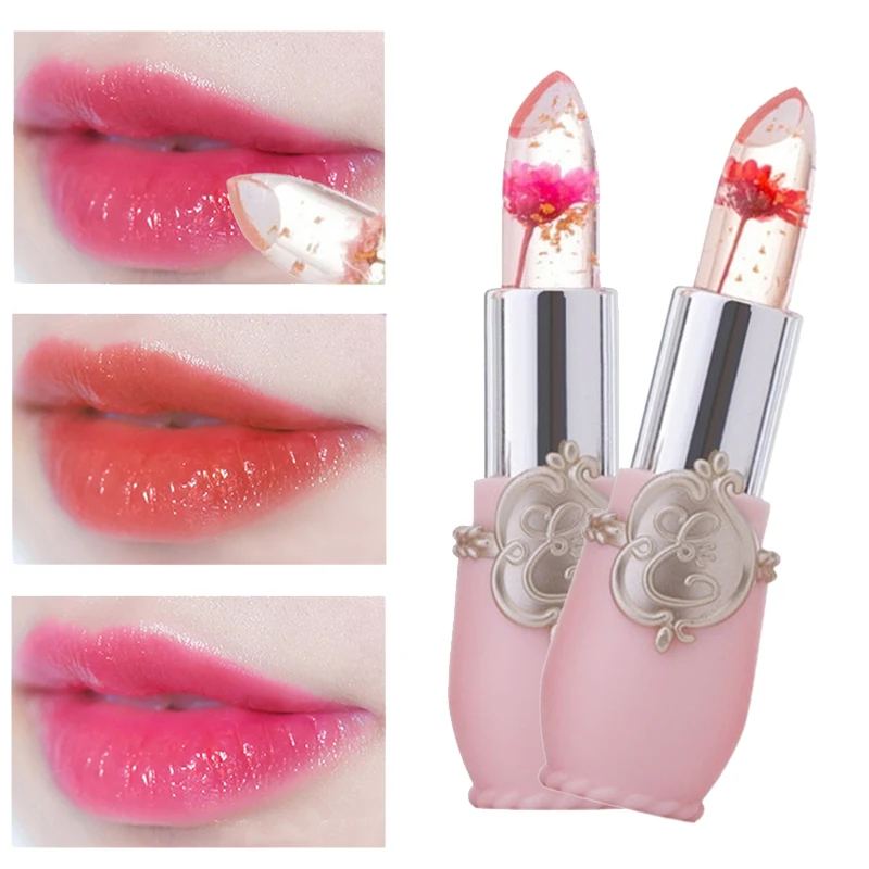 

Waterproof Long-lasting Flower Lipsticks Transparant Cosmetics Magic Temperature Color Changing Moisturizer Pink Lip Blam Makeup