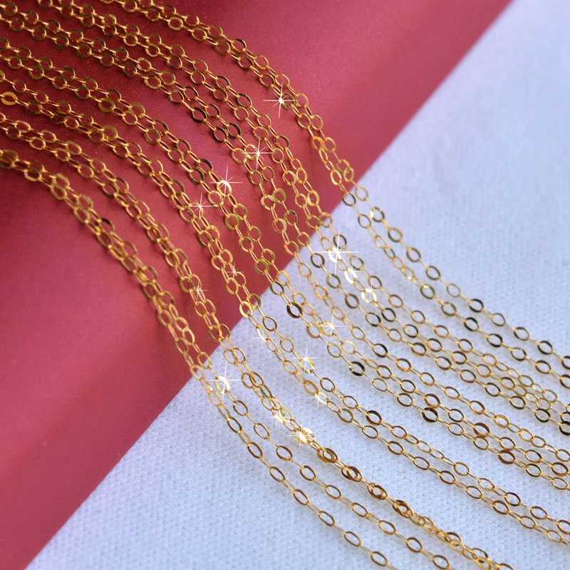 ゴールドネックレス　AU750　46センチ　（ろん） Zhixi-ピュア18kイエローゴールドネックレス,au750ペンダント