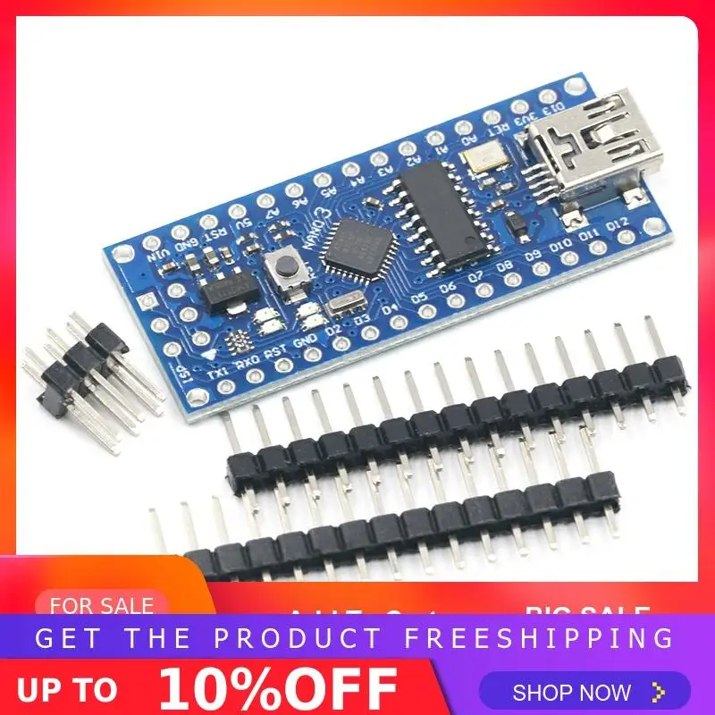 Мини-usb с контроллером загрузчика Nano 3,0 совместимый для arduino CH340 USB драйвер 16 МГц NANO V3.0 Atmega328 хороший