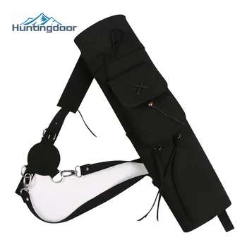 

Winter Black Arrow Quiver High Capacity Archery Arrow Holder Shoulder Hanged Hunting Target Bag Stable 3 Adjusted Belt