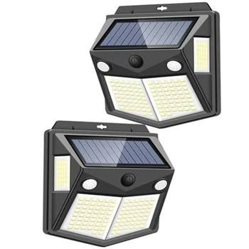 

Solar Light 160LED Beads Wall Light 160 Degrees Wall Lamp Auto Solar Four-Sided Light Waterproof Garden Light