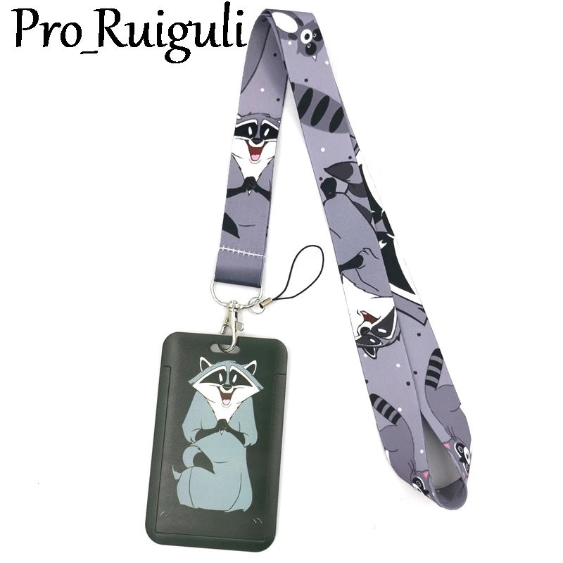 

Шнурок с енотовыми медведями, креативный шнурок для держатель для карт, шнурок на шею для телефона, значок для доступа к метро, аксессуары для держатель для карт
