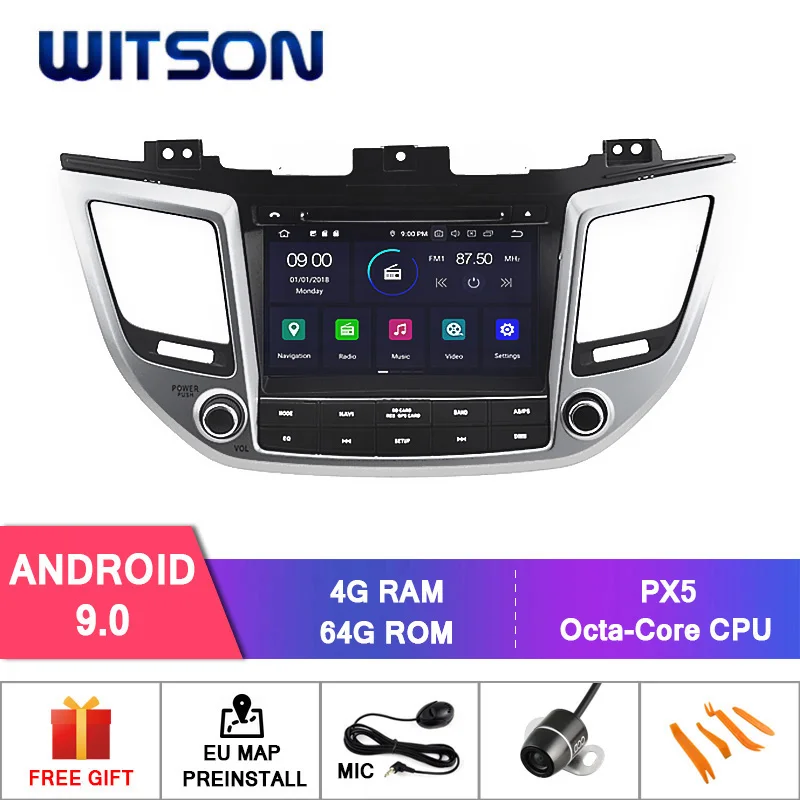 WITSON Android 9,0 Восьмиядерный PX5 автомобильный dvd-плеер для HYUNDAI TUCSON ix35 ips экран 4 Гб ram 64 Гб rom Автомобильный gps навигатор