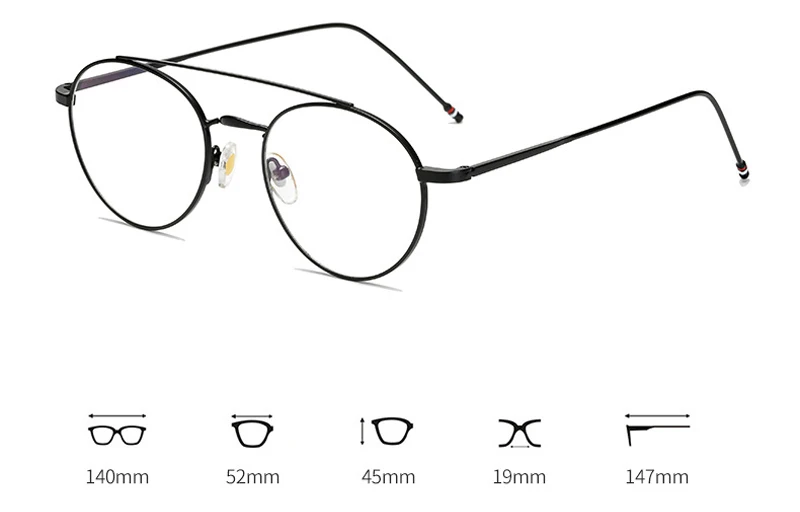 iboode Retro Round Metal Glasses Frame Women Men Optical Spectacle Prescription Eyeglasses Unisex Black Silver Gold Eyewear