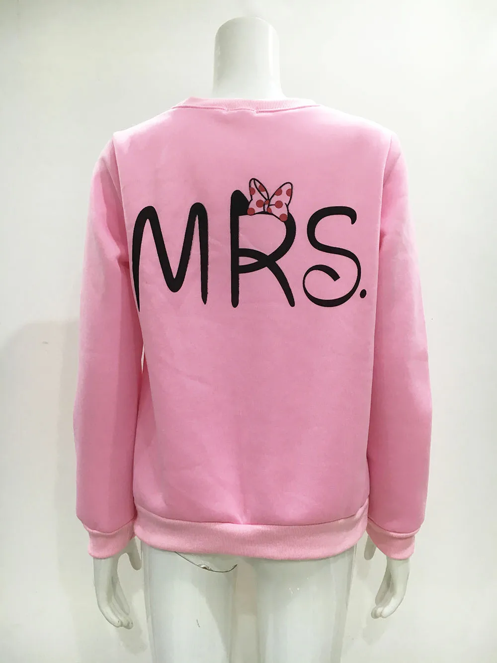 Буквы кружки мистер и миссис толстовки Женские повседневные Kawaii Harajuku новые пот панк для девочек одежда Европейский Топы Корейский - Цвет: Pink
