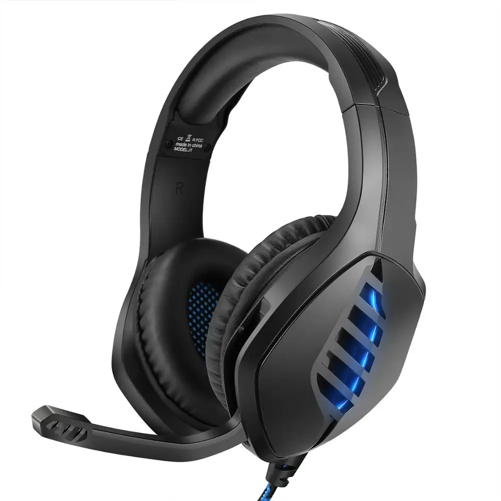 

Wired Headphone LED Light Gaming Stereo Headset 3.5mm Subwoofer USB With Microphone Volume Control for Desktop Phone IPAD Huawei