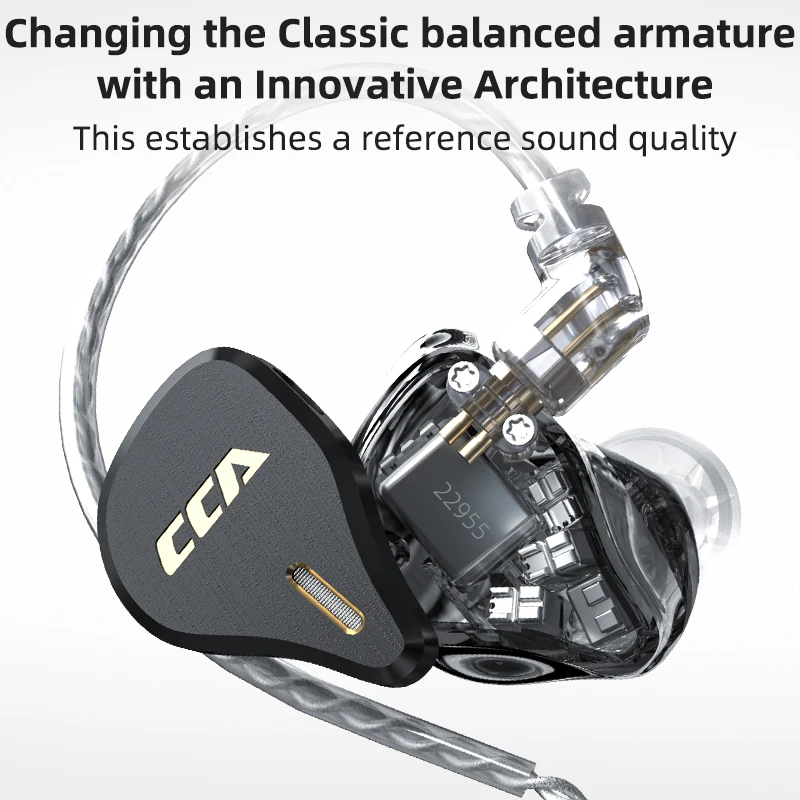 CCA CS16 16BA Units HIFI In Ear Earphones Bass Noise Cancelling Earbuds Metal DJ Sports Headphone For KZ ZAX ASX ZSX EDX ZS10 Z1