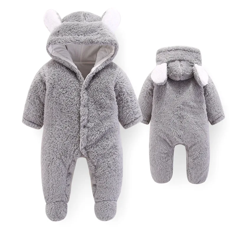 WEPBEL/зимняя мягкая одежда с капюшоном для новорожденных мальчиков и девочек; Милая одежда в форме плюшевого мишки; Весенняя верхняя одежда для альпинизма; Теплые Комбинезоны