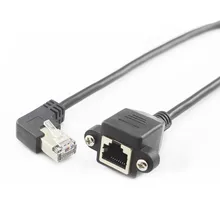 

60cm UP Down Right Left Angled 90 Degree 8P8C FTP STP UTP Cat5 RJ45 with screw Lan Ethernet Network Extension Cable 1ft 0.3m