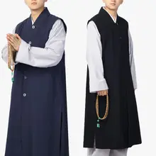 Унисекс, весна и осень, полный хлопок, дзен, медитация, Будда, одежда буддизм, халат Шаолинь, монах, костюм кунг-фу, черный/красный