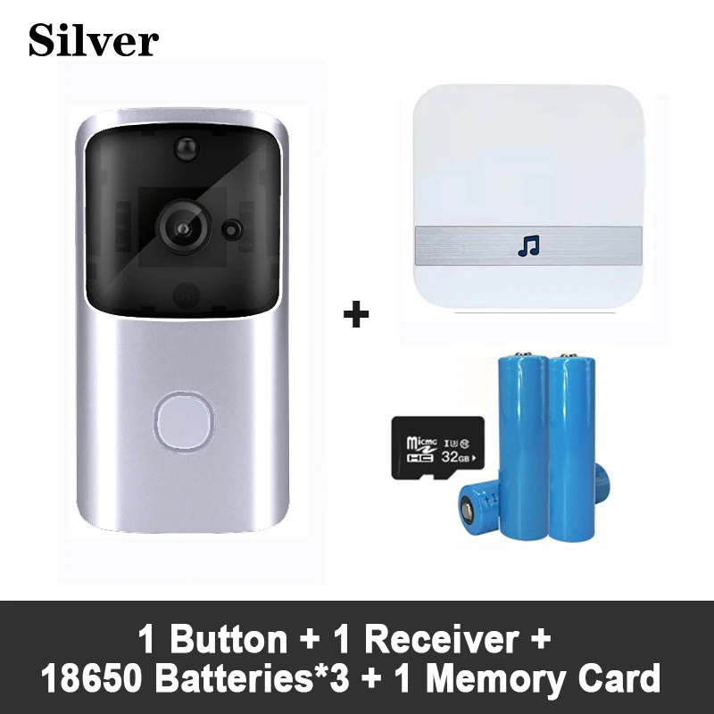 Video Doorbell WIFI Smart Home Remote Monitoring Door Bell Mobile Phone Voice Intercom Low Power Consumption Wireless 