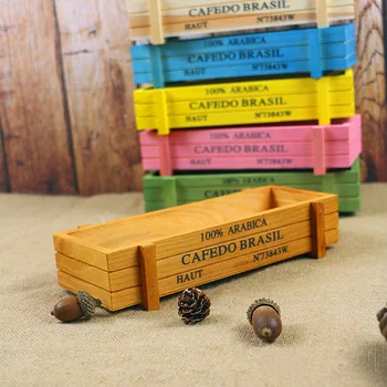 

Wooden Flowerpot Indoor Fern Succulent Plant Holders Saucers Desktop Bonsai Pot Planters Tray