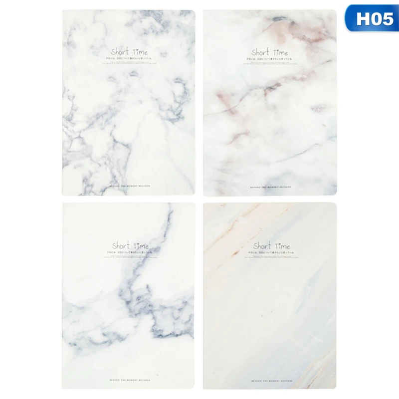 

1PCS Marble Animal Designs Soft Cover A4 A5 B5 Notebook 40 sheets Lines Composition Stiching Binding Notebook Style Random