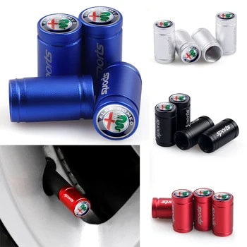 

4PCS For Alfa Romeo 159 147 156 166 Giulietta Giulia Mito GT Spider Brera Wheel SPORT Decoration Tire Valve Stem Caps
