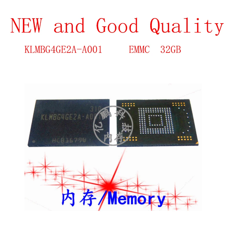 

KLMBG4GE2A-A001 BGA169 ball EMMC 32GB Mobile phone word memory hard drive New and Good Quality