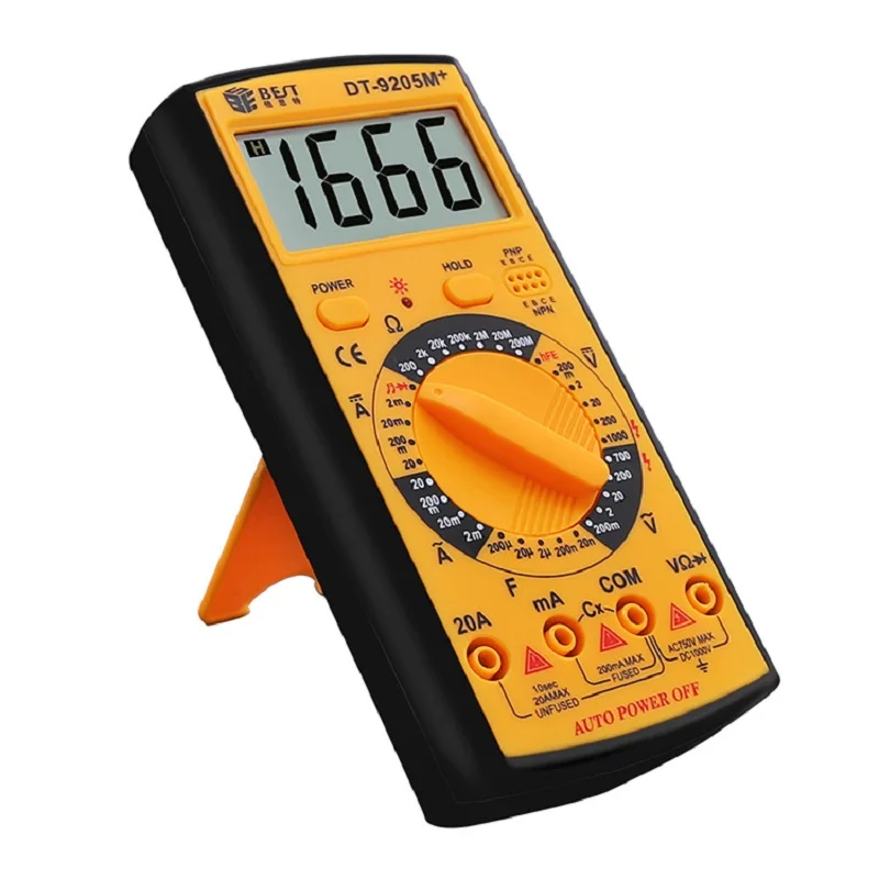 DT9205M + цифровой ЖК мультиметр с защитной крышкой Электрический измеритель