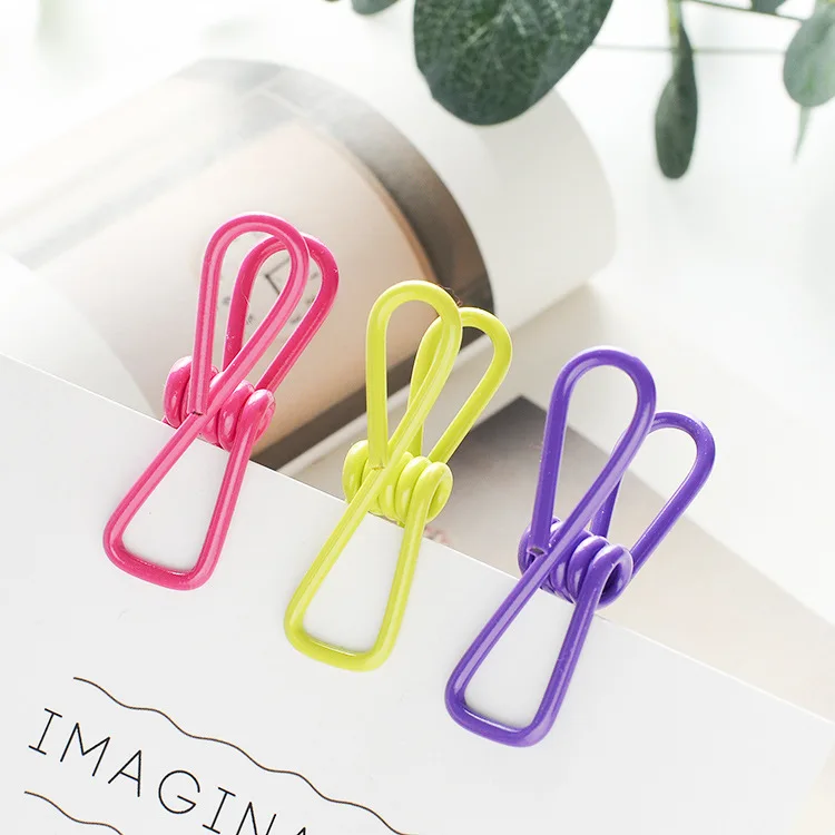 10Pcs Colorful metal Clips Home Storage Portable Food Snack Sealing Bag Sealer Clamp Tool Photo Memo Peg Pin clothes pegs | Дом и сад