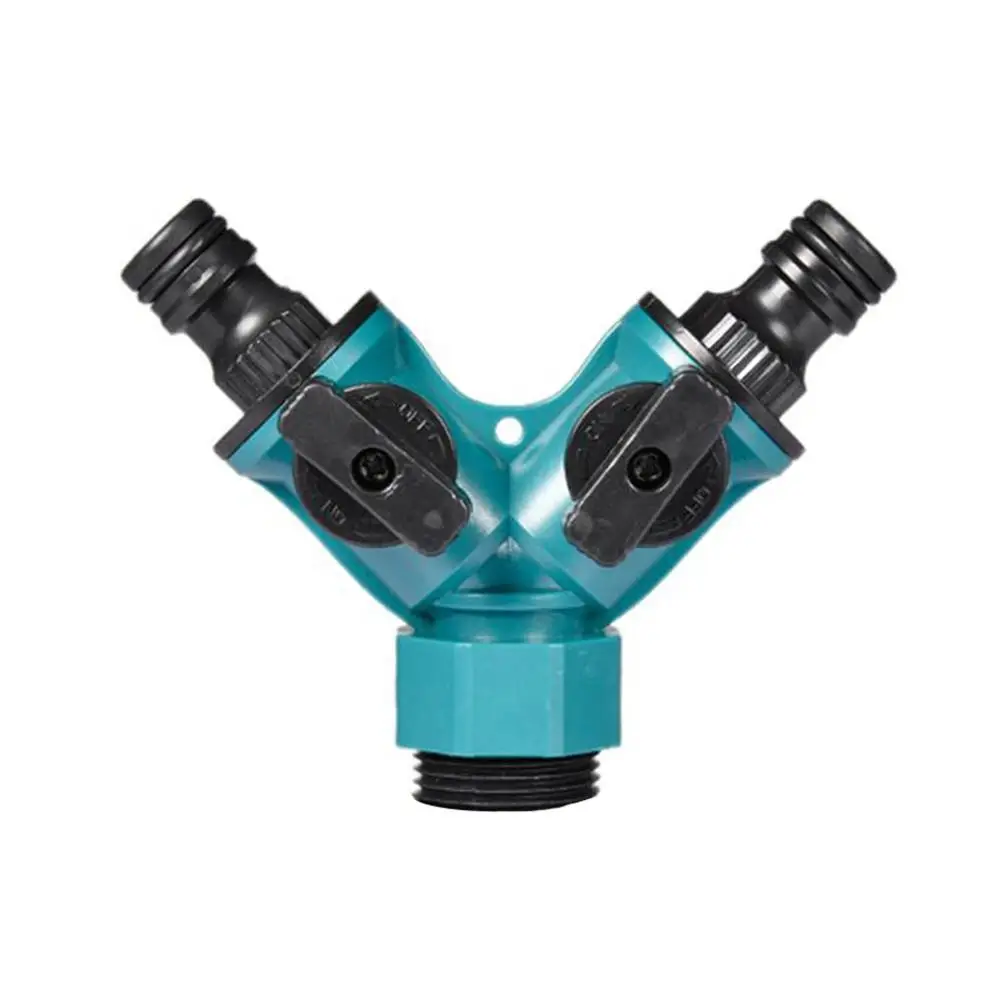 Faucet Y-type Distribution Plastic Switch Water Pipe Double Head Small Nozzle Saving Watering Irrigation Tool Kits Faucet Y-type Distribution Plastic Switch Water Pipe Double Head Small Nozzle Saving Watering Irrigation Tool Kits