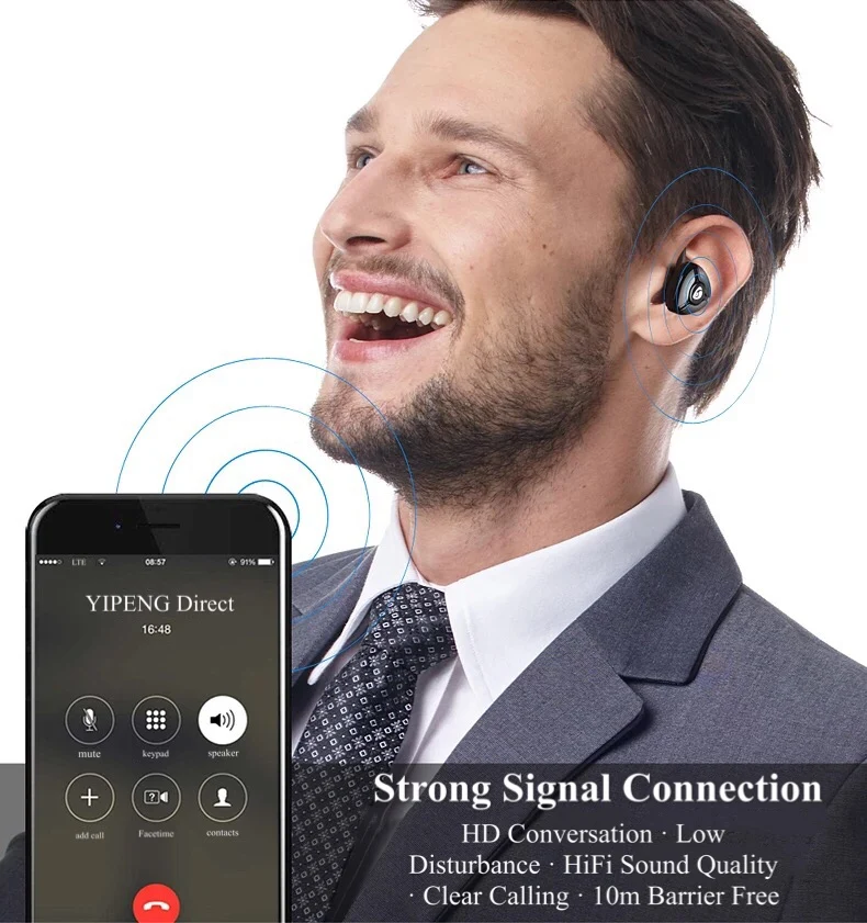 OVLENG A108, беспроводные bluetooth-наушники с микрофоном, свободные руки, для вождения, бизнеса, спорта, в уши, мини TWS наушники, глубокий бас