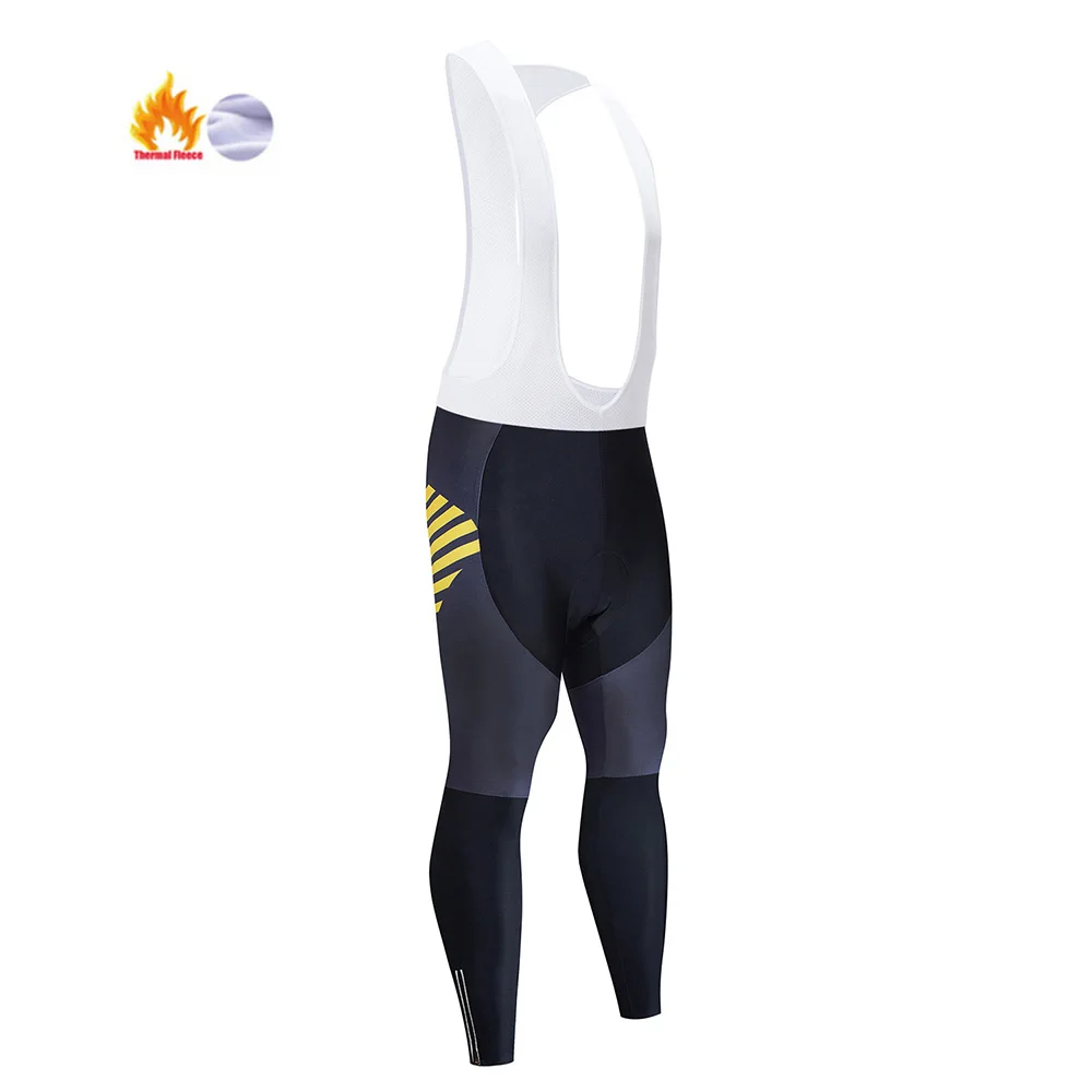 Bib trousers Pro team мужские зимние теплые флисовые дышащие штаны для велосипеда MTB велосипедные штаны длинные штаны спортивные штаны для бега - Цвет: Bib trousers