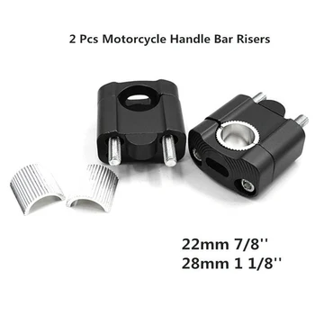 

Black Handle Bar Risers 22/28mm Clamps CNC Aluminium Alloy 8mm Thread Dirt Bikes ATVs Gaskets Handlebar High Quality