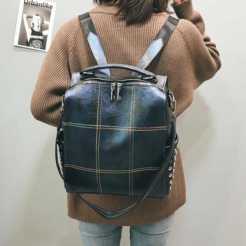 

bag women handbag high-quality fashion one shoulder retro soft leather large capacity leisure travel 2019 new JIULIN