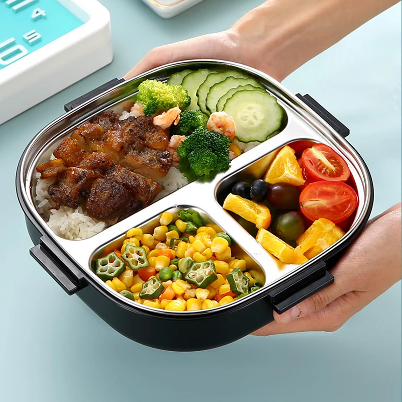 304 нержавеющая сталь в японском стиле Bento Box с термосумкой комплект ребенок взрослый портативная Крышка для еды Ланч-бокс с отделениями