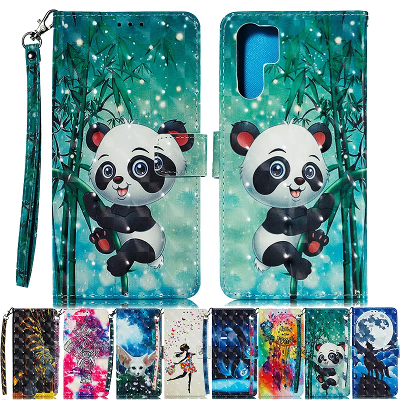 Мультяшный кошелек panda чехол для huawei P20 Lite кожаный P30 Pro откидной Чехол для huawei mate 20 Чехлы Honor 8S 8A цветы телефонные сумки