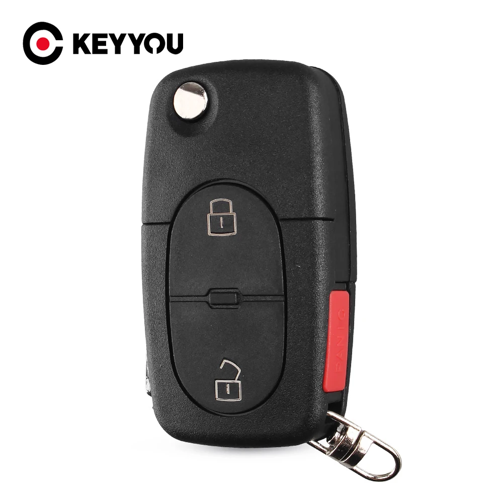 Складной чехол KEYYOU 10X для Audi A3 A4 S4 старые модели CR1620/CR1616 2 кнопки + 3 кнопки|Ключ от