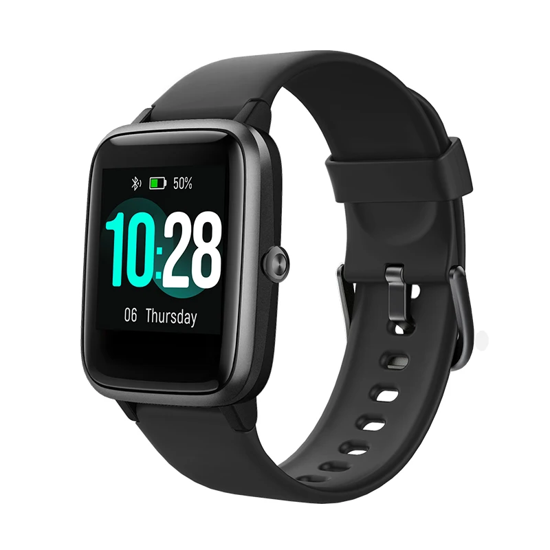 Новинка 11,11, Смарт-часы Makibes FIT01, фитнес-трекер, браслет, модный, IP68, водонепроницаемый, полный сенсорный экран, давление для huawei, Apple - Цвет: Black
