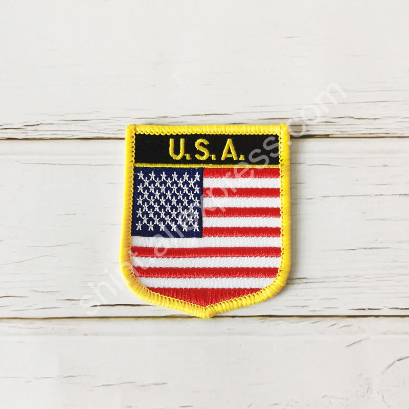 Embroidered Thread American Flag Embroidered Patch Patriotic USA