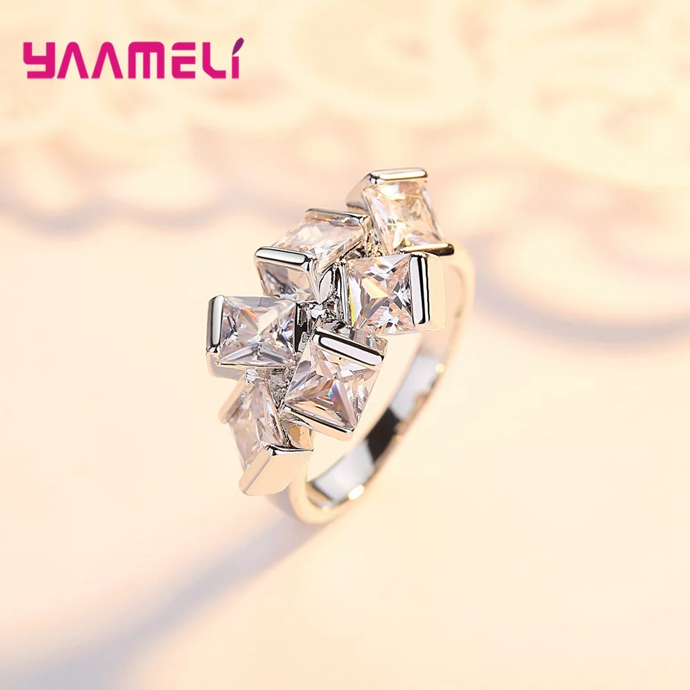 Прозрачный кубический циркон повязка с изображением листьев кольцо для женщин и