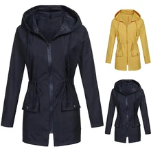 Sfit женская одежда двухсторонняя Толстая ветровка модная Женская водонепроницаемая с длинным рукавом с капюшоном на молнии Повседневная спортивная куртка