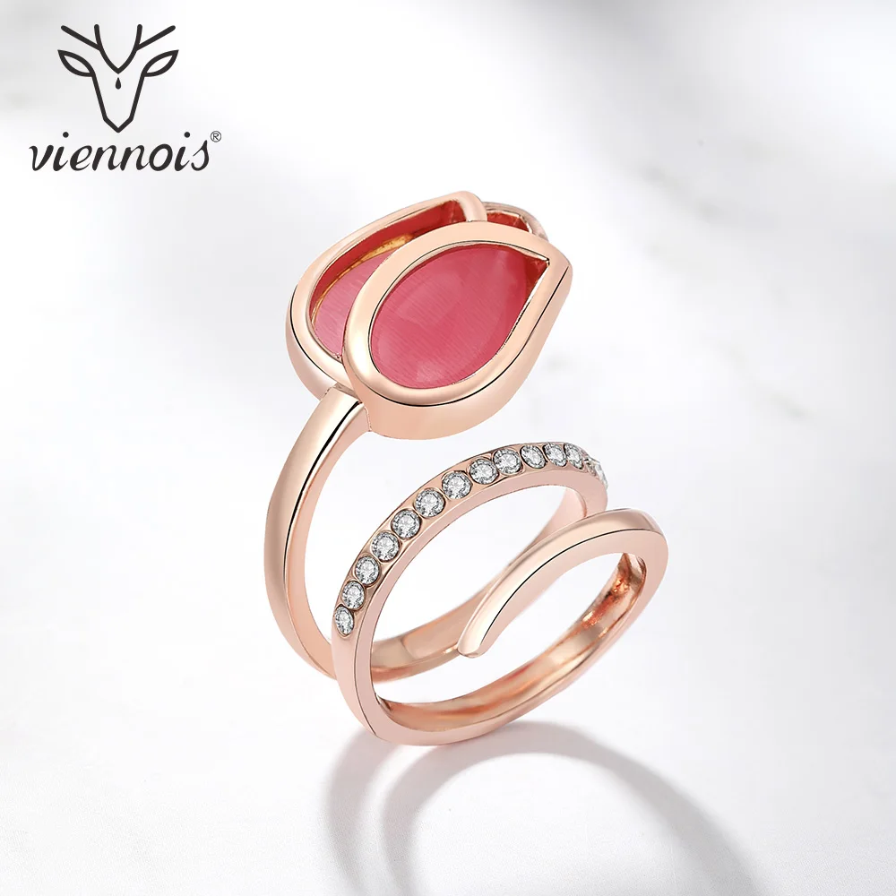 Женские кольца с опалом-тюльпаном розового цвета | Украшения и аксессуары