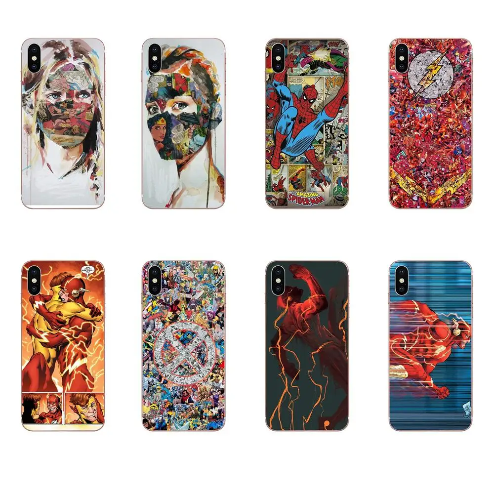 

Soft Mobile For Huawei Honor Mate 7 7A 8 9 10 20 V8 V9 V10 G Lite Play Mini Pro P Smart Comic Book Collages Flash Man