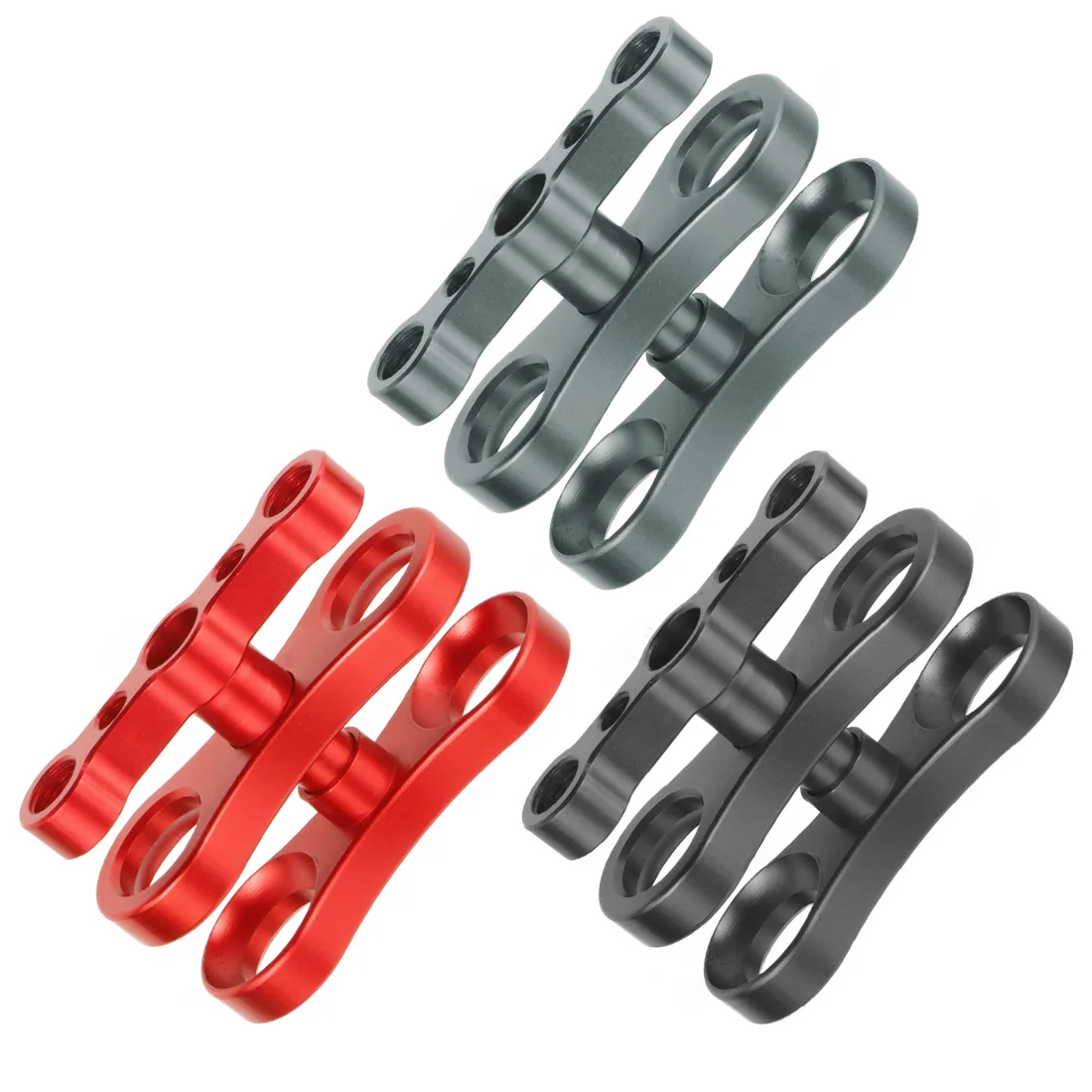 CNC Stativ Schmetterling Clip Clamp 2 3 Open Hole Tauchen Licht Halterung Stecker Kugelkopf Mount Adapter für Gopro Sport SLR Kamera – Detail 40