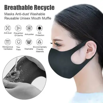 

Cloth+Sponge Materials Mask Unisex Breathable Recycle Mask Dustproof Earloop Face Mask Anti-dust Reusable Nose Protection