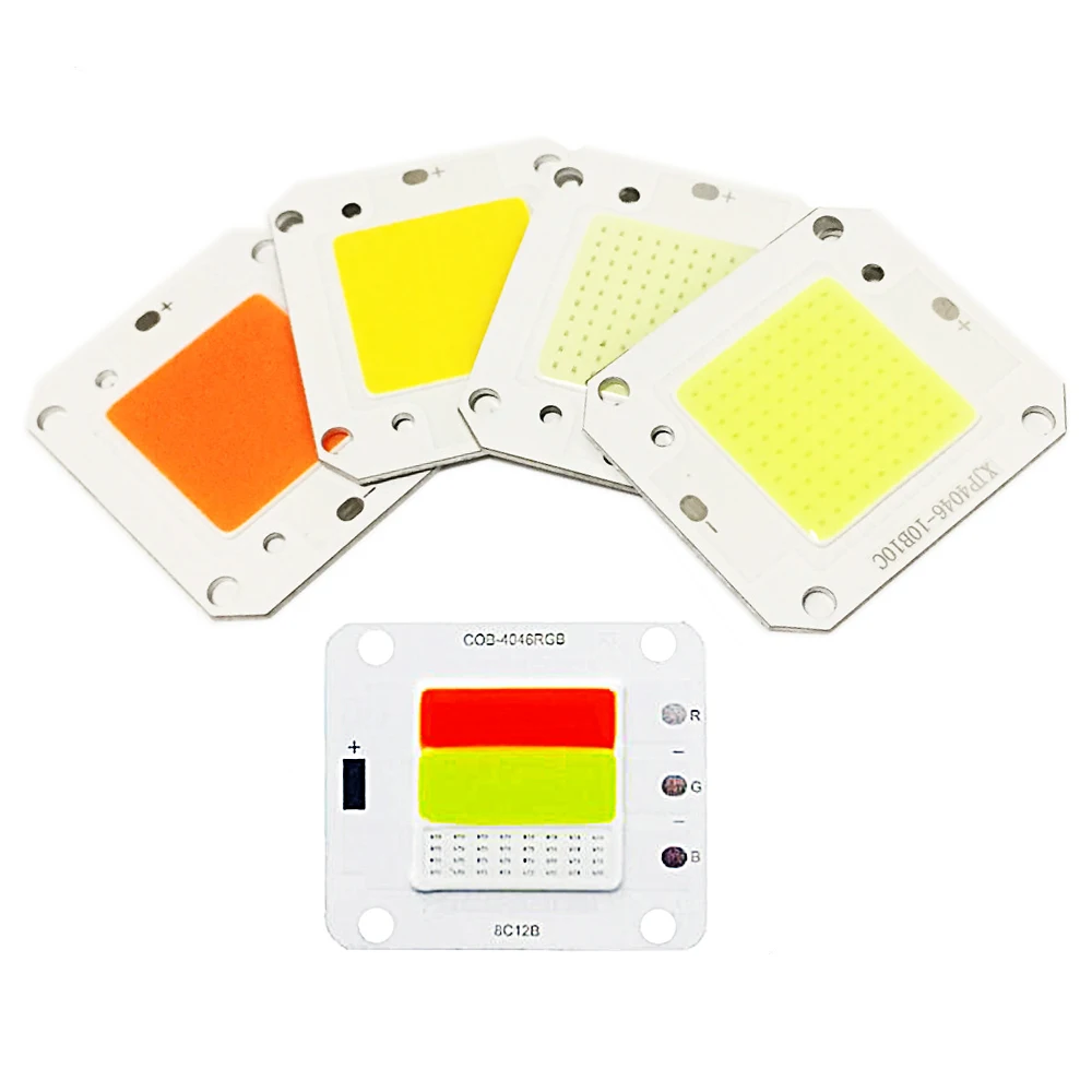 1 10 шт. DC12V 32V 50W COB светодиодный чип белый теплый полный спектр белого